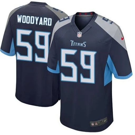 Men Tennessee Titans 59 Wesley Woodyard Nike Navy Game NFL Jersey
